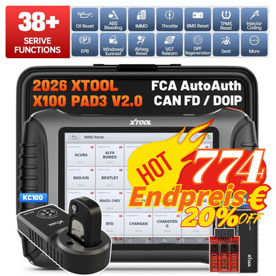 XTOOL X100 PAD3 2.0 KFZ OBD2 Diagnosegerät Profi Scanner IMMO Key Programmier De
