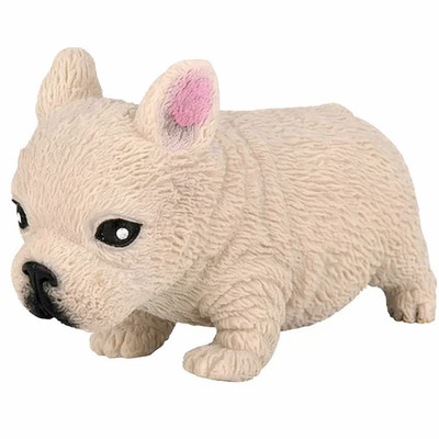 The Toy Network 3.5'' Squishy Stretchy Bulldog   Bubble Tea   Black Cat *NEW*