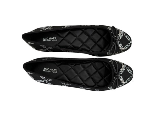 Michael Kors MK Schuhe Ballerina Nori Flex Flat Schwarz Silber Größe 38 39 NEU - Bild 9 von 12