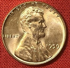 1959 Lincoln Memorial Cent Penny - Uncirculated US Mint Philadelphia.