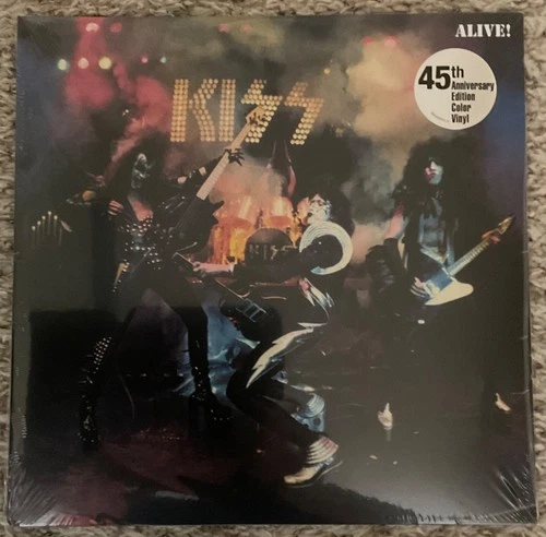KISS ALIVE! 45th ANNIVERSARY-SEALED & MINT-SWIRL COLOR VINYL 2 LP