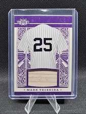 Mark Teixeira 2025 Leaf Lumber Game Used Lumber GL-79 Bat Relic Purple 5/5