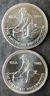 1984 and 1985 Engelhard 1oz Silver American Prospector Rounds