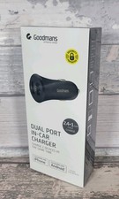 Goodmans Dual Port In-Car Charger 2.4+1 AMP Fast Charge iPhone Android USB Gold