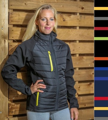 Result Black Herren Compass Padded Softshelljacke weich leicht warm R237X NEW
