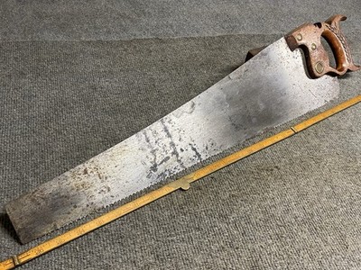Vintage H Disston - Simonds Hand Saw Branch Houses 24  No. 10-1/2 USA 9 TPI