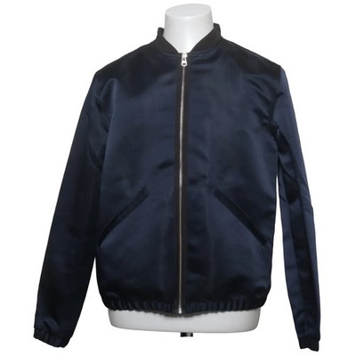 H&M, Bomberjacke, Herren, Größe: M, Blau, Polyester, Einfarbig #dIK