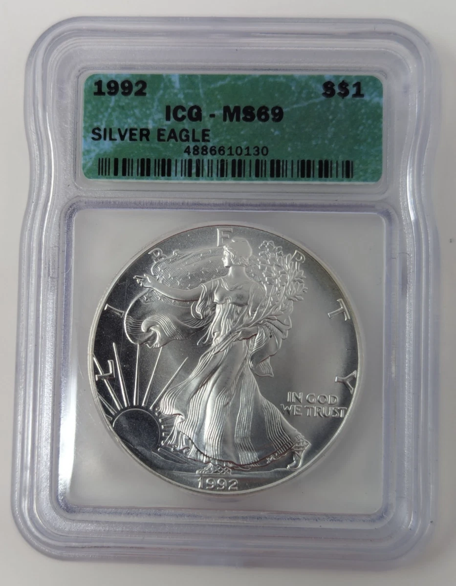 ラスト1枚】1992年 イーグル銀貨 NGC MS69 銀高騰 資産防衛 希少