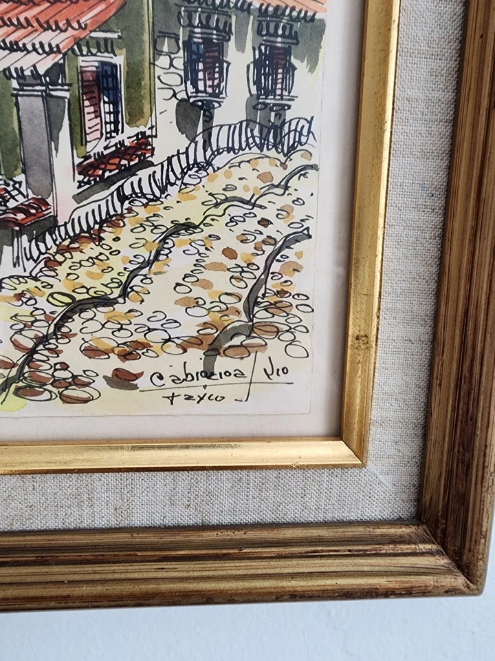 Pintura Acuarela Original - Iglesia de Santa Prisca, Taxco, México Foto 2 de 4