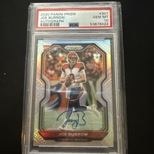 2020 PANINI PRIZM AUTO #307 JOE BURROW ROOKIE RC PSA 10