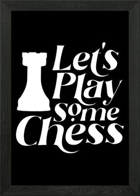 Spiel etwas Schach gerahmtes Wandbild Poster Leinwanddruck Bild