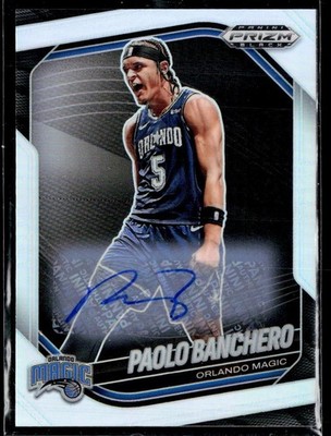 Paolo Banchero 2024-25 Panini Prizm Black Signatures Auto Silver