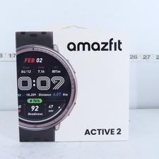 AMAZFIT ACTIVE 2 ROUND 44MM SPORT FITNESS SMART WATCH BLACK SILICONE BAND