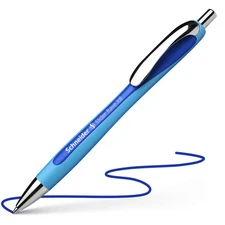 Schneider Slider Rave Retractable Viscoglide Ballpoint Pen, Blue XB