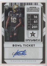 2020 Contenders Draft Picks College Bowl Ticket 17/99 Kalija Lipscomb Auto 0eo6