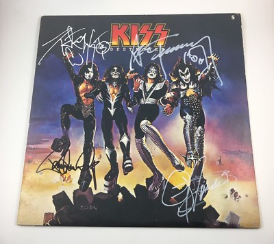 KISS Signed Autographed Gene Simmons Paul Stanley Ace Criss