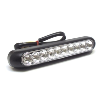 LED Rücklicht mit Kennzeichenbeleuchtung Line Schwarz Klar E-geprüft Motorrad