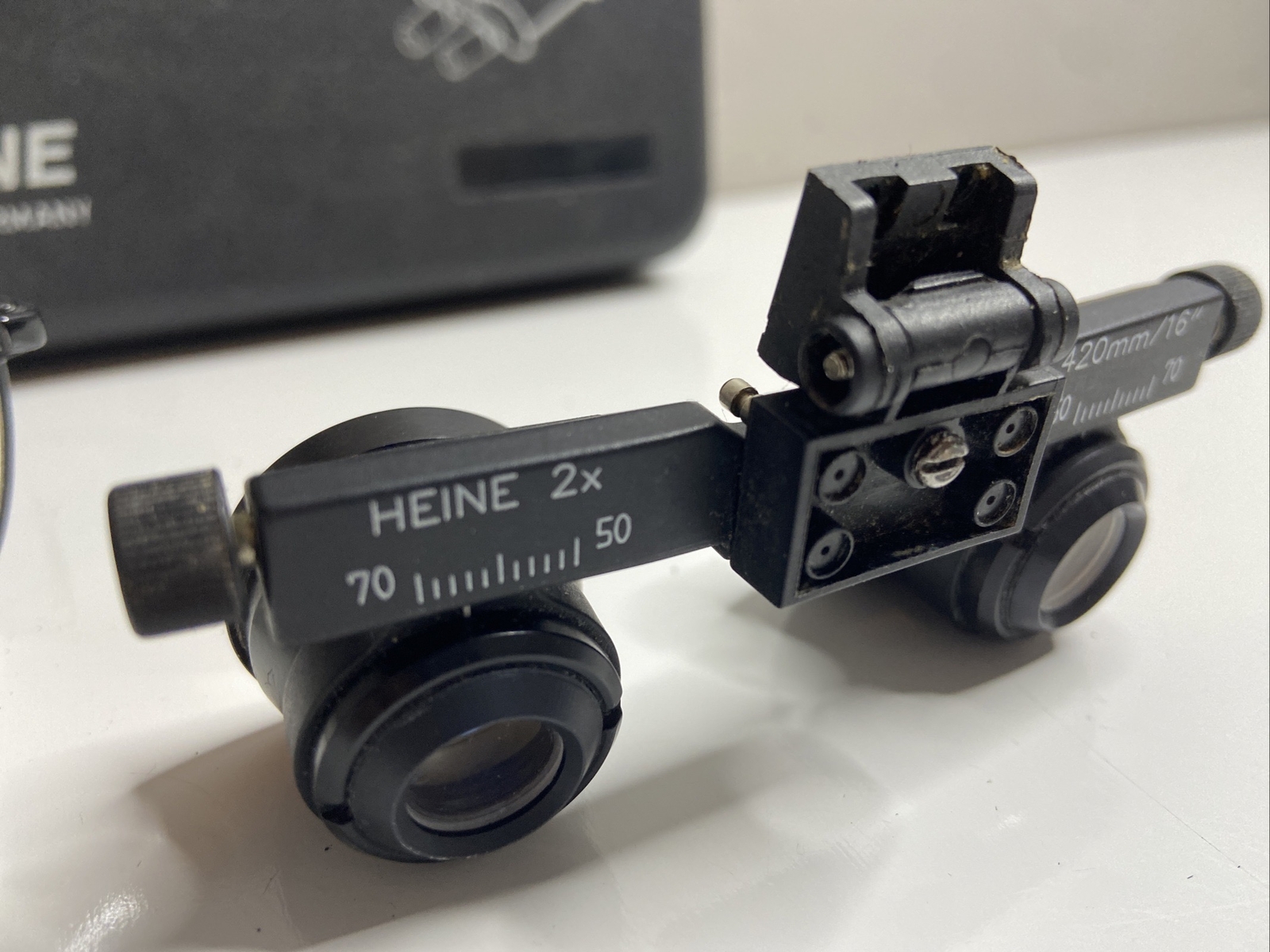 HEINE 2x 420mm Binocular Loupe Set Binocular Loupes Case No Lamp eBay