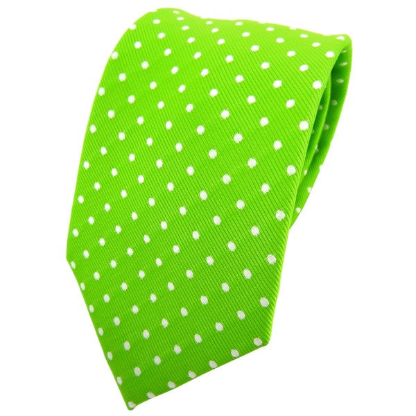 Tigertie Krawatte GrüN LeuchtgrüN NeongrüN Silber Gepunktet - Binder Tie-image