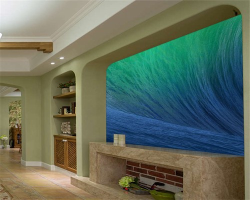 Green Blue Ocean Wave Full Wall Mural Photo Wallpaper Print Kids Home 3D Decal - Picture 4 of 8