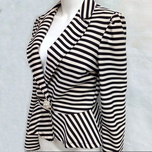 tailcoat style elegant jacket woman clothing luxury brand italian white black by - Picture 9 of 24