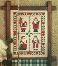 Santa Sampler Holiday Cross Stitch Pattern Chart pages Multi projects