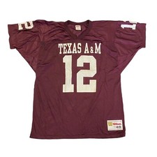 VINTAGE Wilson Texas A M AGGIES Football Jersey 12th Man Adult Size L / 46