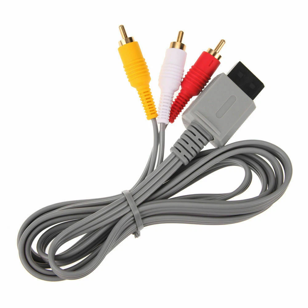 AV Cable for Wii Wii U, Composite Audio Video TV Connector Cable Cord for  Nintendo Wii U/Wii