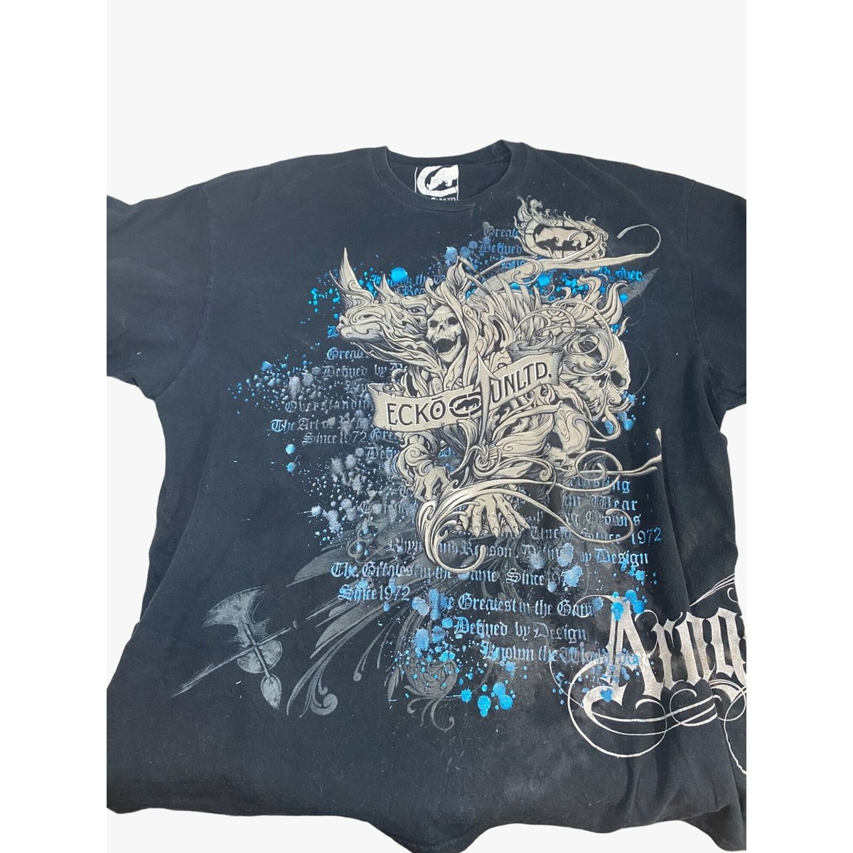 トップス ECKO UNLTD All Over Pattern Shirt Ecko Unltd Shirt Men's Size 3XL Graphic Print Causal Crew