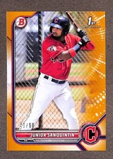 2022 Topps 1st Bowman BP-80 Junior Sanquintin Gold Border /50 Guardians