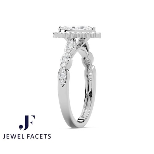 IGI Certified Diamond Ring 0.79 tcw F/VS 14k Gold Marquise Cut Lab Created - Picture 4 of 4