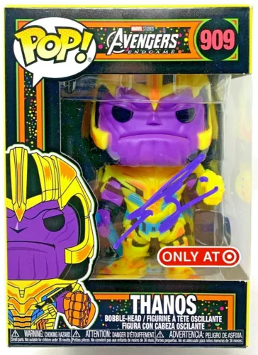 Josh Brolin Signed Thanos Funko Pop #909 Marvel Avengers Beckett Witnessed BAS