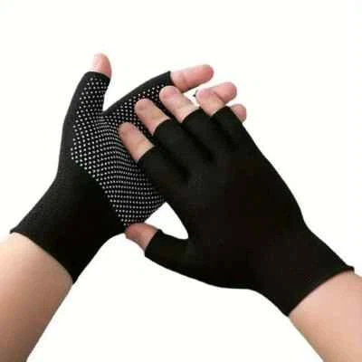 Fingerless Gloves Work Gripper Mens Women Half Finger Magic Sport Gloves