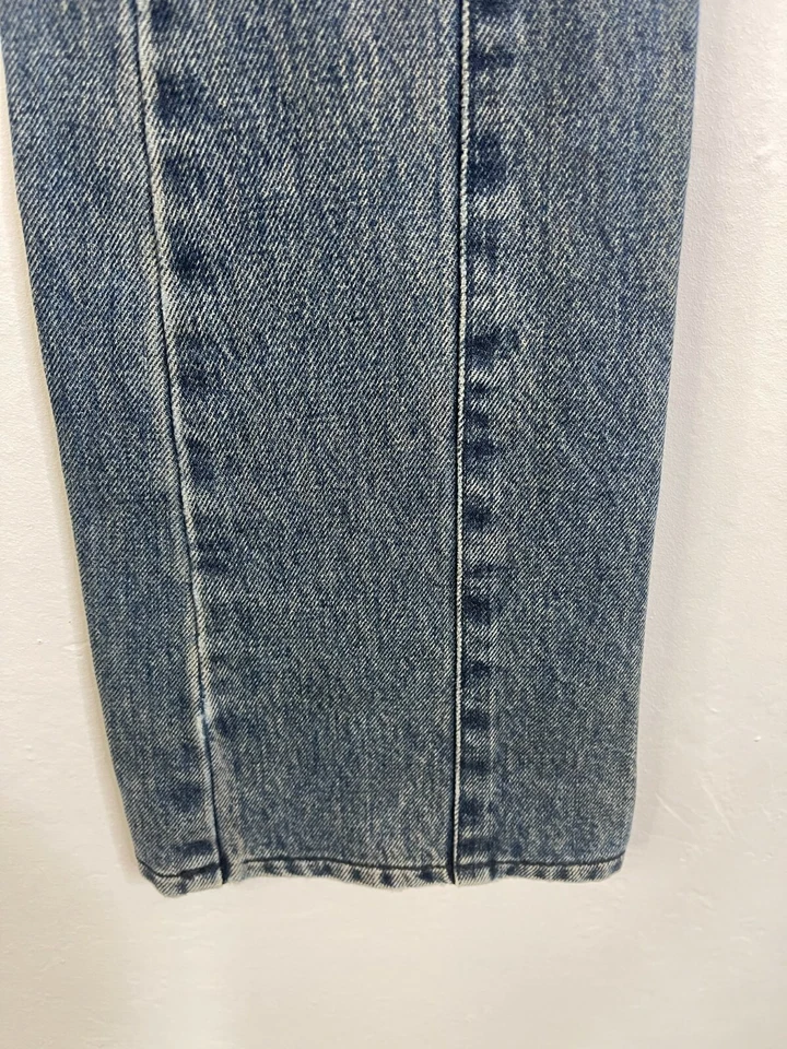 Pantalones de mezclilla Henry Duarte Mink Vox 2 vintage con cordones tiro bajo corte bootcut acampanado Y2K para mujer Foto 4 de 4