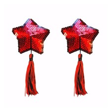 Neva Nude Pasty Nipple Pasties Covers Reuseable Burlesque Red Star Spangled