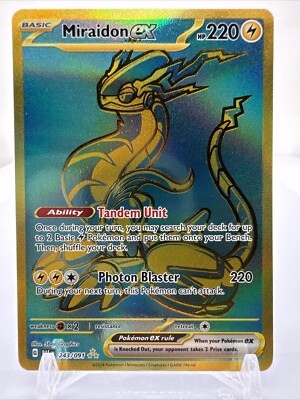 Pokemon Paldean Fates Miraidon EX Hyper Rare 243/091 - NM | eBay
