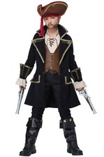 Brand New Deluxe Captain Swashbuckler Pirate Child Costume