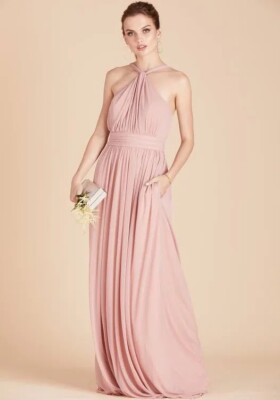NWT Birdy Grey Kiko Bridesmaid Maxi Dress In Dusty Rose Size XS