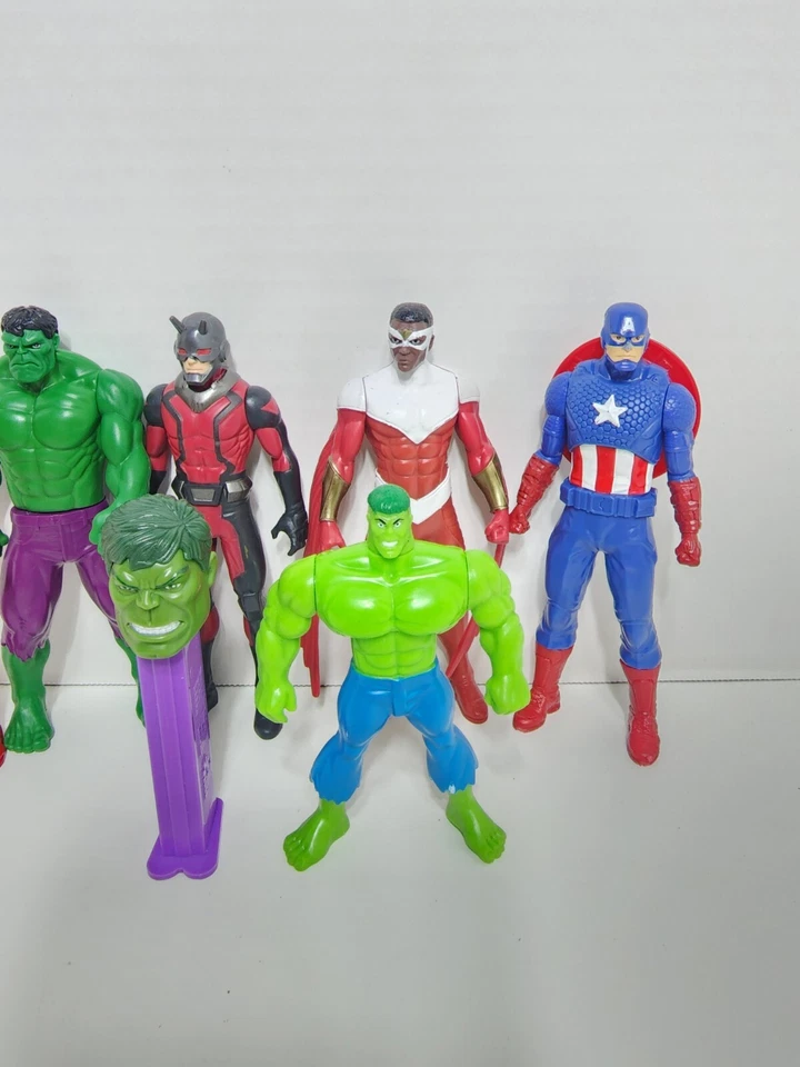 Avengers Marvel DC Falcon Ant-Man Hulk Captain America Hero Ironman Figures Lot Foto 3 de 4