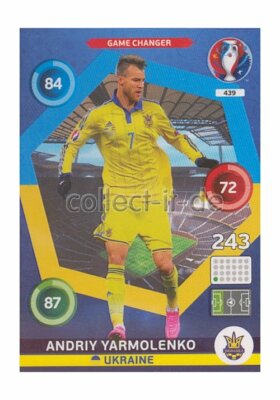 Panini Adrenalyn XL France 2016 - 439 Game Changer - Andriy Yarmolenko
