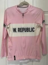 WYN REPUBLIC Pink Long Sleeve Cycling Bike Jersey XL