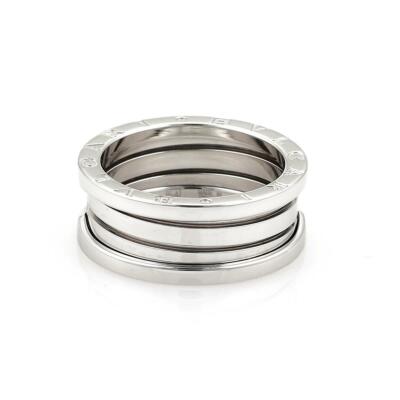 Bvlgari B Zero-1 18k White Gold 9mm Band Ring Size EU 48-US 4.25