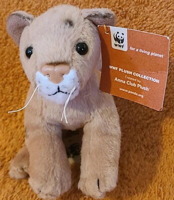 Rare Vtg 1986 World Wildlife Fund Plush Cheetah Leopard Keychain WWF Anna  Club