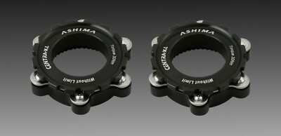 2x Ashima AC03-2 Adapter 15 20mm Achse Centerlock 6 loch Bremsscheiben schwarz