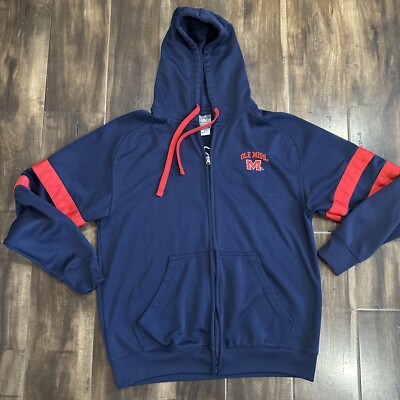NEW! Ole Miss Hoodie Pullover NCAA Rivalry Threads/Knights Apparel Men's Sz L