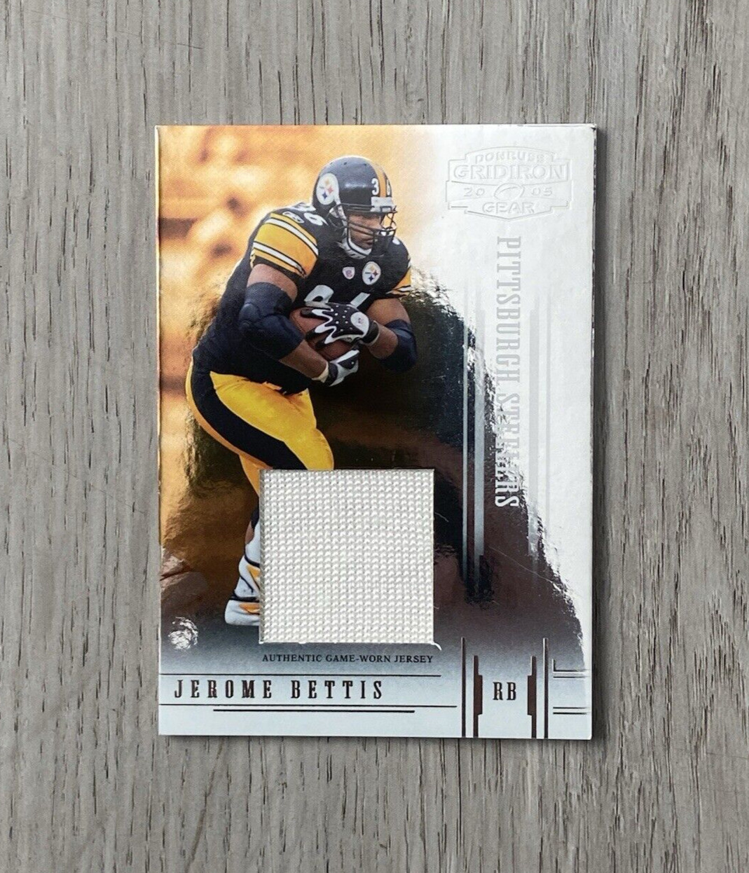2005 Donruss Gridiron Gear Game Worn Jersey | Jerome Bettis | /150 | #50