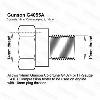 Colortune And Compression Tester 14mm To 10mm Thread - Foto 3