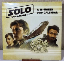 Solo A Star Wars Story 2019 Calendar (COLLECTABLE, Wall Calendar) - NEW SEALED