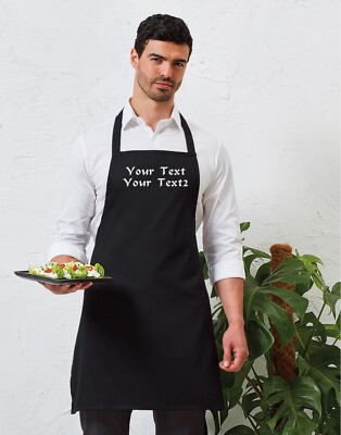 Essential Lätzchen individuell bestickt Schürze - personalisiert Name/Position/Slogan, Geschenk