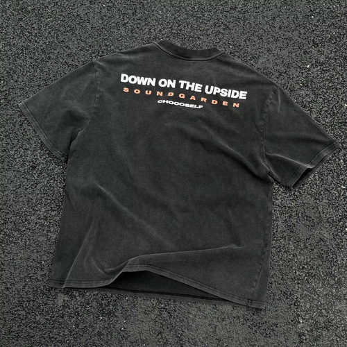 Yao888 SOUNDGARDEN Band Punk Vintage Washed Old Short Sleeve Fashion Oversize St - 第 2/13 張圖片